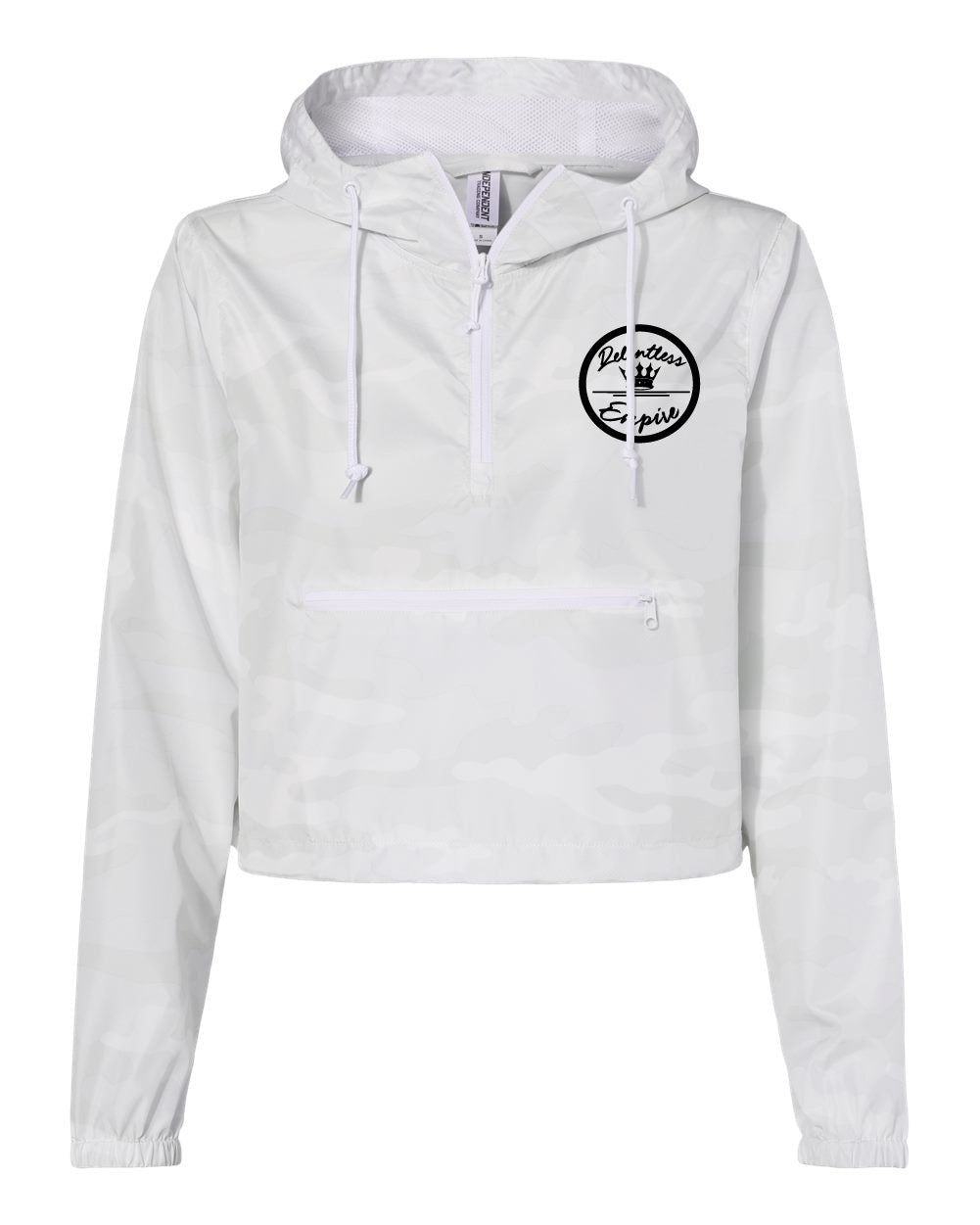 Crop Top Windbreaker - White Camo