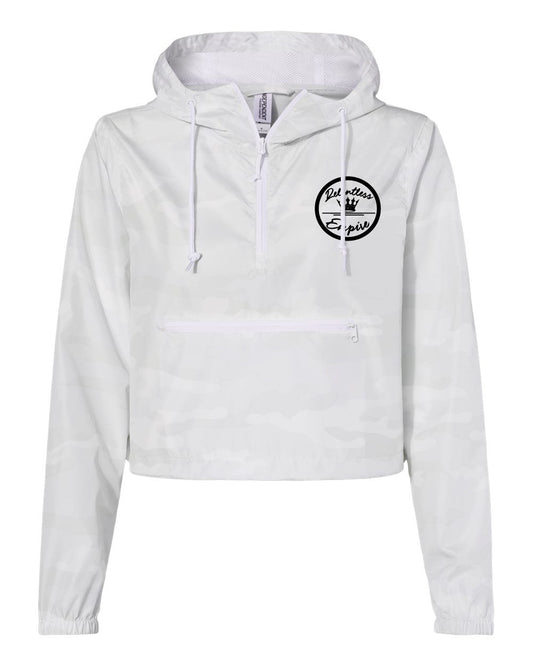 Crop Top Windbreaker - White Camo