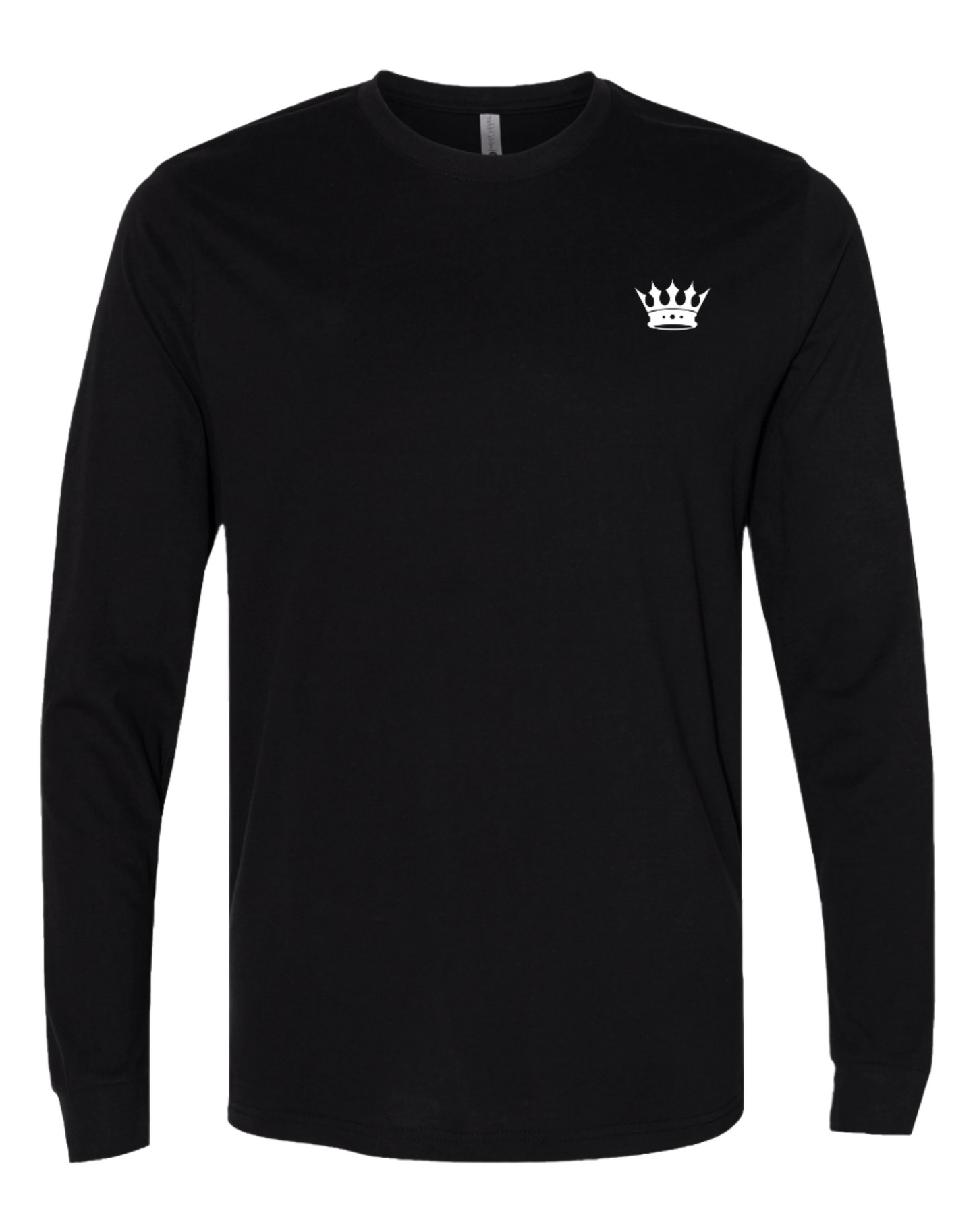 Crown Long Sleeve Premium Shirt Black | Relentless Empire