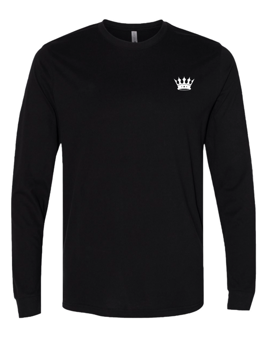 Crown Long Sleeve Premium Shirt Black | Relentless Empire